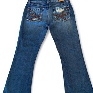 Bke Women's Blue and Navy Jeans